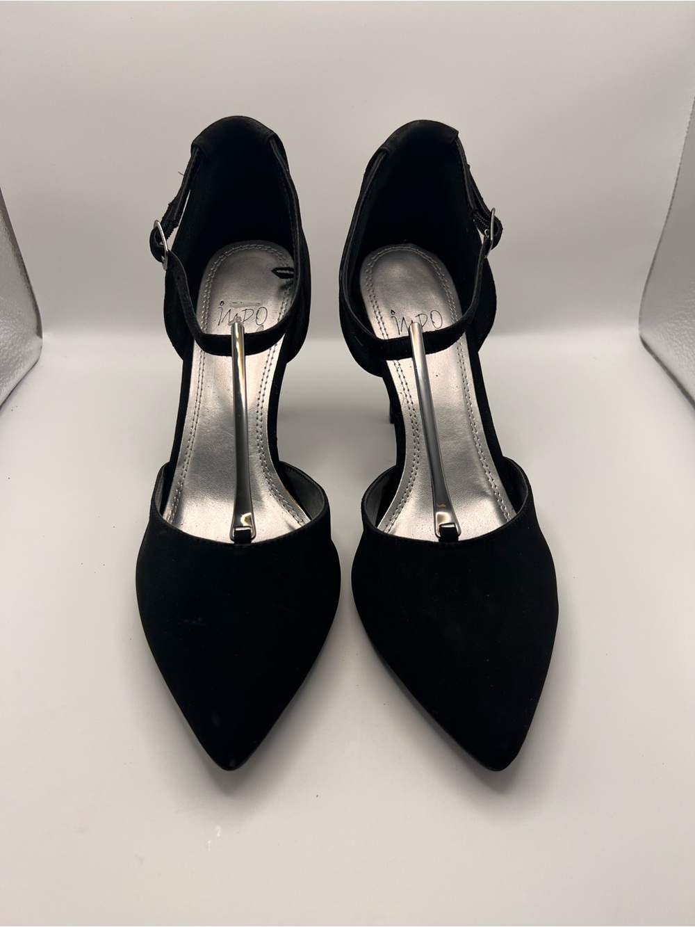 NWOT Impo Tisha Black Suede Dress Shoes Pumps Heels Size 8.5